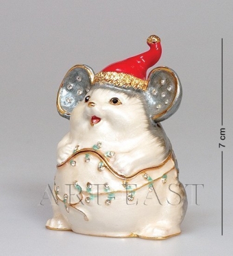 Шкатулка «Мышка с новогодней шапкой» A917XP