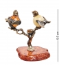 Фигурка «Птички на дереве» латунь, янтарь 33RO9T