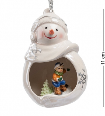 Фигурка подвесная «Веселый снеговик» Pavone ECBJD1