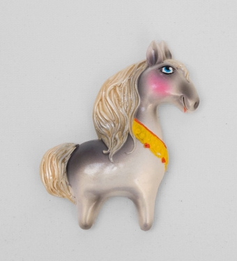 Магнит гипсовый «Лошадь с ожерельем» цв. UAZAXB