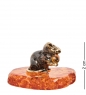 Фигурка «Мышь с зернышком» латунь, янтарь I3MAXG