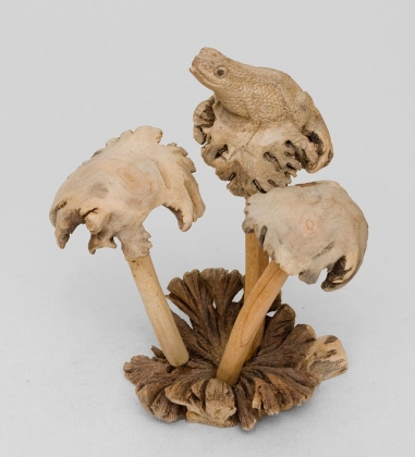 Статуэтка «Лягушка на грибе» 20 см CR2MWL