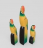 Статуэтка «Зеленый Попугай» набор из трех 40,30,20 см 9S9SSG