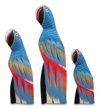Статуэтка «Синий Попугай» набор из трех 30,22,15 см SM3DZF