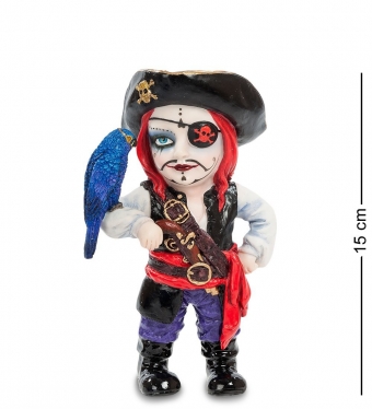 Статуэтка в стиле Фэнтези «Капитан пиратов и его попугай» C07BAP