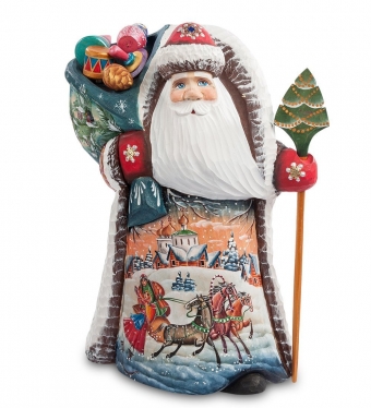 Фигурка Дед Мороз с подарками Резной 24см RGAWGV