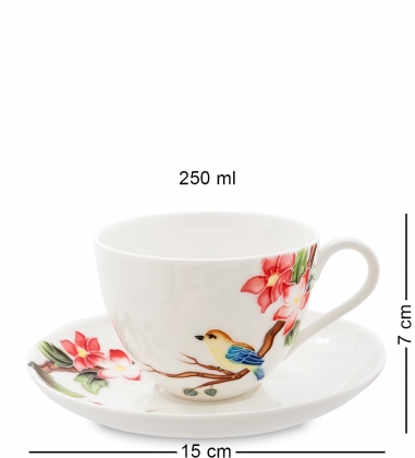 Чайный сервиз на 6 персон «Райская птица» Pavone IXQKYA