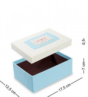 Коробка «Прямоугольник» цв.голуб./молочн. OW09TT