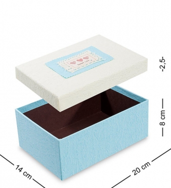 Коробка «Прямоугольник» цв.голуб./молочн. Y78IGC