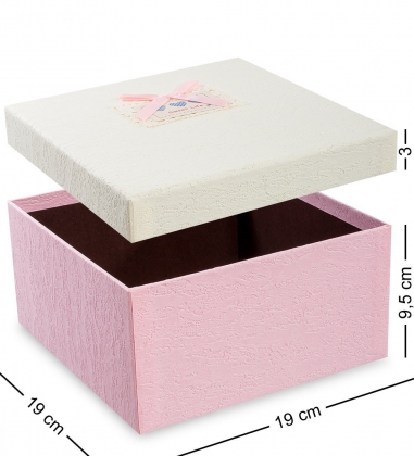 Коробка «Прямоугольник» цв.розов./крем. YY842X