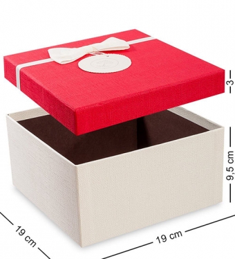 Коробка «Прямоугольник» цв.бел./красн. O6SHR2