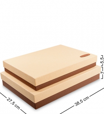 Набор коробок из 2шт «Прямоугольник» цв.коричн./беж. UYP5GX