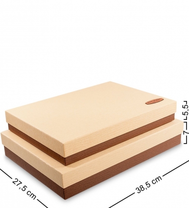 Набор коробок из 2шт «Прямоугольник» цв.коричн./беж. UYP5GX