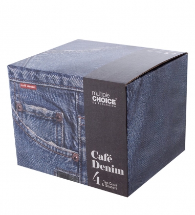 Чайный набор на две персоны «Джинсовая симфония» Cafe denim/TOPCHOICE B6UZ4X