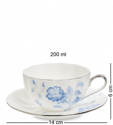 Чайный набор на 2 перс. «Голубая бабочка» Pavone 6AZPUN