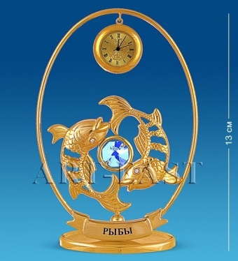 Фигурка с часами «Знак Зодиака-Рыбы» Юнион O4T6HG