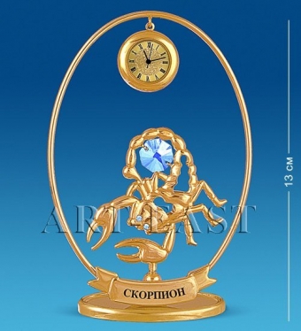Фигурка с часами «Знак Зодиака-Скорпион» Юнион DIR9H4