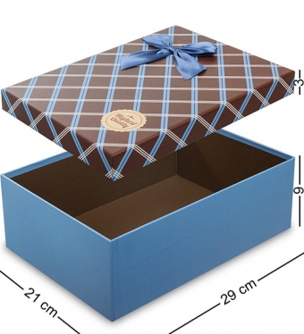 Коробка «Прямоугольник» цв.голубой WEM7Q5