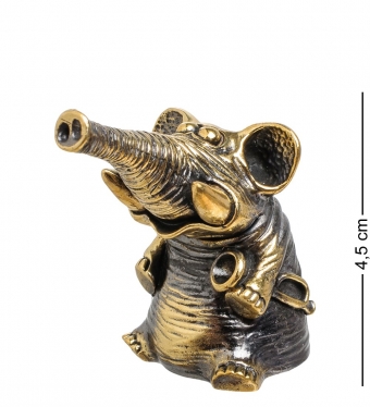 Фигурка «Колокольчик-Слон с горном» латунь KCU9M1