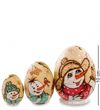 Матрешка-Яйцо 3 штуки «Снеговик» D51S1H