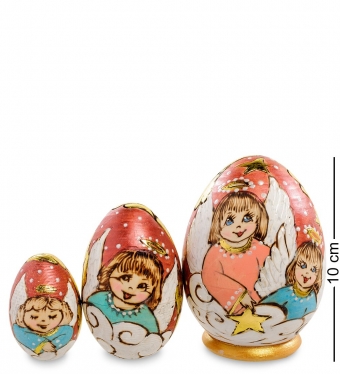 Матрешка-Яйцо 3 штуки «Ангелочки» QT3ZEH