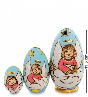 Матрешка-Яйцо 3 штуки «Ангелочки» 5KUATJ