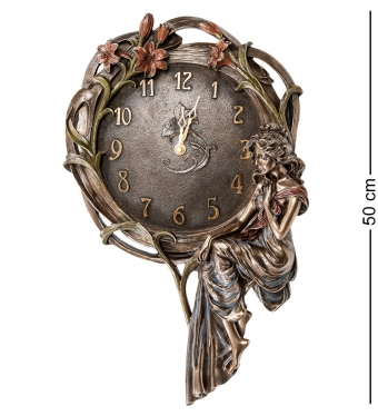 Панно-часы «Девушка и лилии» Q73B32