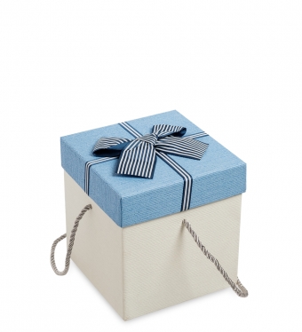Коробка подарочная «Куб» цв.бел./голуб. QZ8OTD