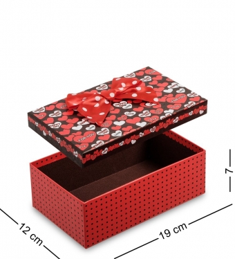 Коробка подарочная «Прямоугольник» цв.красн./черн. OPNT6S