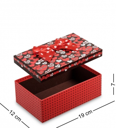 Коробка подарочная «Прямоугольник» цв.красн./черн. OPNT6S