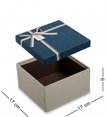 Коробка подарочная «Квадрат» цв.бел./син. S4MZND
