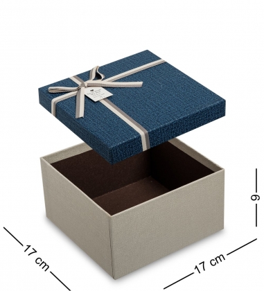 Коробка подарочная «Квадрат» цв.бел./син. S4MZND