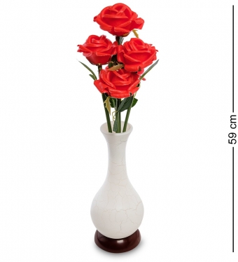 Розы в вазе с LED-подсветкой WAZBUQ