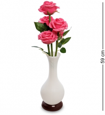 Розы в вазе с LED-подсветкой 6RAC3T