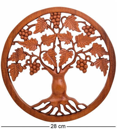 Панно резное «Дерево жизни» суар, о.Бали XKJ396