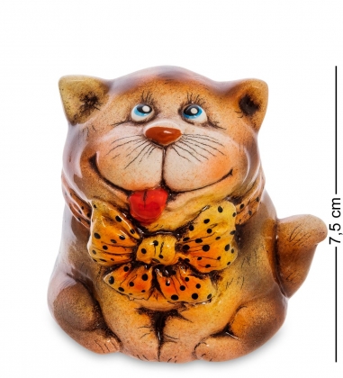 Фигурка керамическая «Кот с бантом» S1RPJS