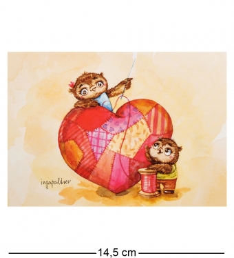 Почтовая открытка «Крепкой семье-большая любовь» 14,8х10,5 756C6D