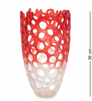 Ваза «Перфора Красный Омбре» большой K4MDMG