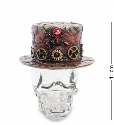 Флакон «Шляпа в стиле Стимпанк на стеклянном черепе» XPKD3M