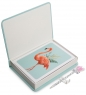 Блокнот с ручкой «Фламинго» в коробке с замком NTJWUC