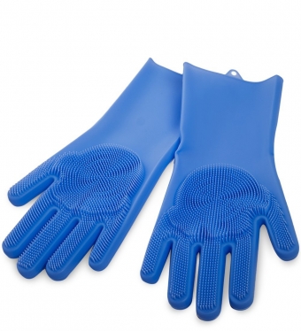 Перчатки хозяйственные синие BABSMS