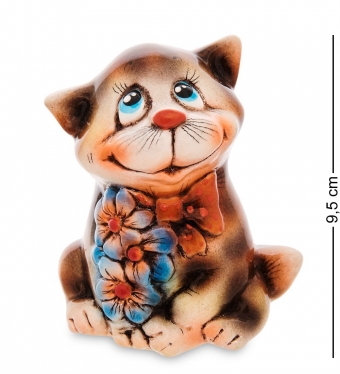 Фигурка керамическая «Кот с цветами» D0J30Y