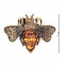 Кольцо «Пчелка на соте» латунь, янтарь N9C43F