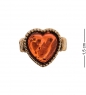 Кольцо «Сердце Джульетты» латунь, янтарь T2NEVW