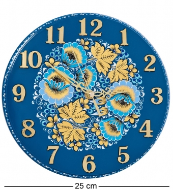 Часы с хохломской росписью настенные 22х250 R0TFUS