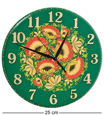 Часы с хохломской росписью настенные 22х250 JPGFJ5