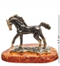 Фигурка «Лошадь Мустанг» латунь, янтарь S7LW66