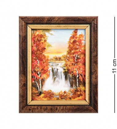 Картина «Красота природы» с янтарной крошкой H-11см XIJB42