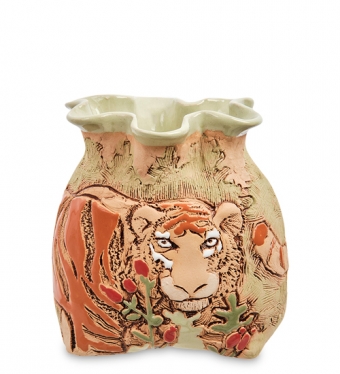 Кашпо керамическое «Мешочек с тигром» DV6WD3