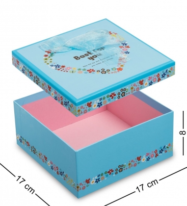 Коробка подарочная «Квадрат» цв.голубой PM45BF
